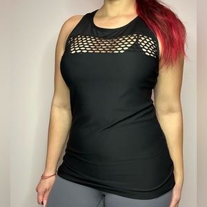Black Racerback Workout Top